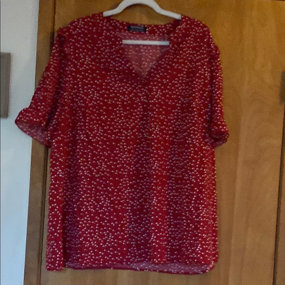 BloomChic Tops - BloomChic Red Boxy Short Sleeve Blouse